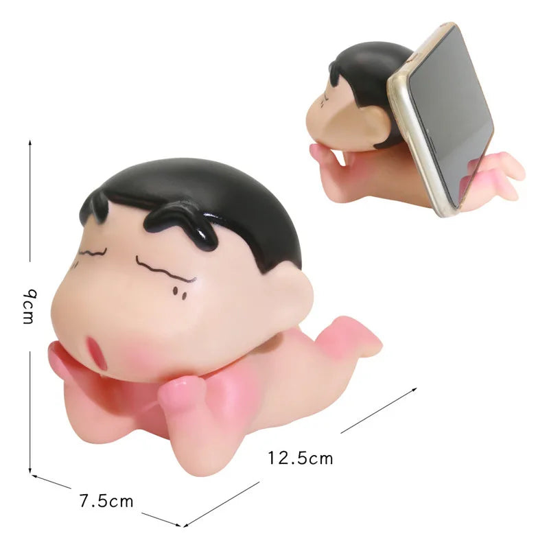 Take Bath Zaemon Crayon Shin-Chan Mobile Phone Stand – Desktop Figure Ornament & Car Decoration Gift Doll