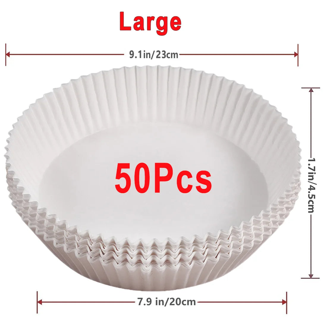 50/100Pcs Disposable Air Fryer Paper Liners Non-Stick Round Baking Parchment for Kitchen Cooking