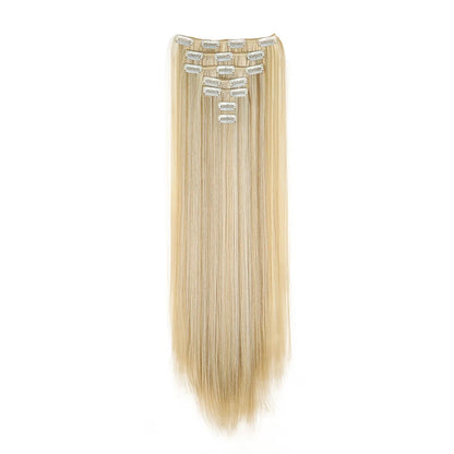 WIGSIN 24-Inch Straight Hair Extensions - 7-Piece Clip-In Synthetic Hair Set for Women