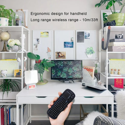 iPazzPort Mini Wireless Keyboard with Touchpad – Bluetooth & 2.4GHz for Android TV, PC, Tablet, PS4, Raspberry Pi