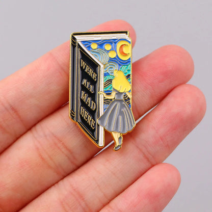 Starry Sky Enamel Brooches for Women — Fairy Tale Lapel Pins, Backpack & Clothing Accessories, Perfect Gift