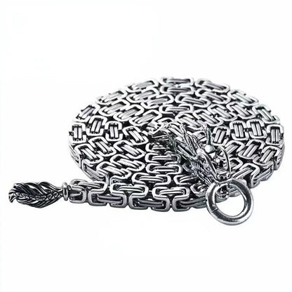 1M Dragon Self-Defense Bracelet – Fashion Hip Hop Personal Security Whip, Universal Stainless Steel for Men & Women