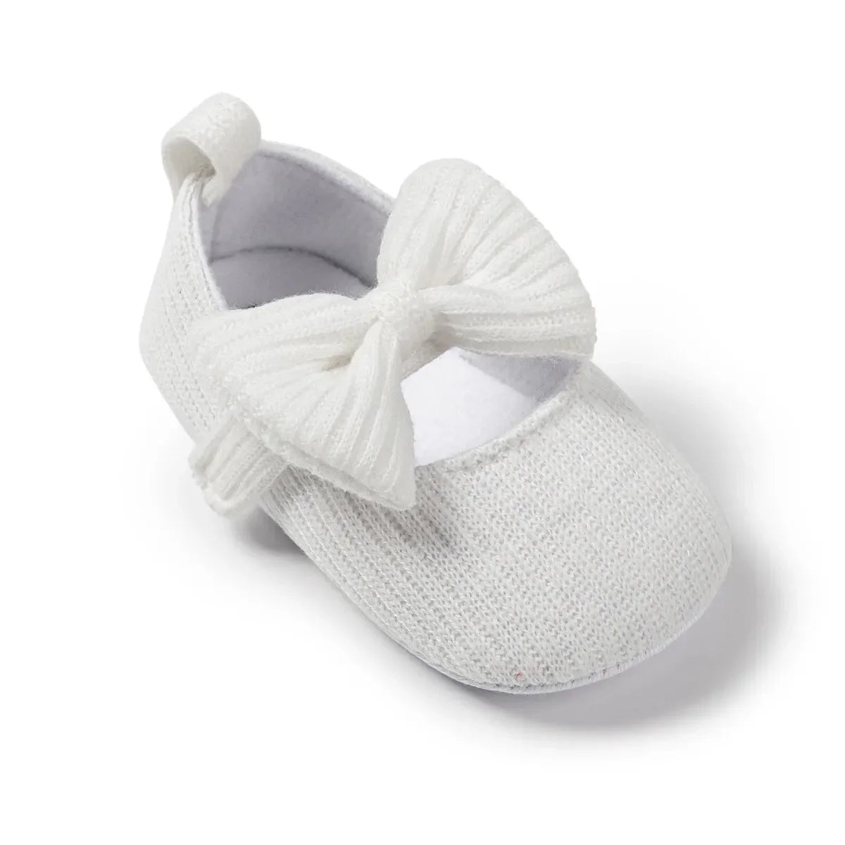Meckior Baby Girl Shoes — Spring & Autumn Cotton Sole Moccasins with Bow, Anti-Slip First Walkers for Newborns & Toddlers