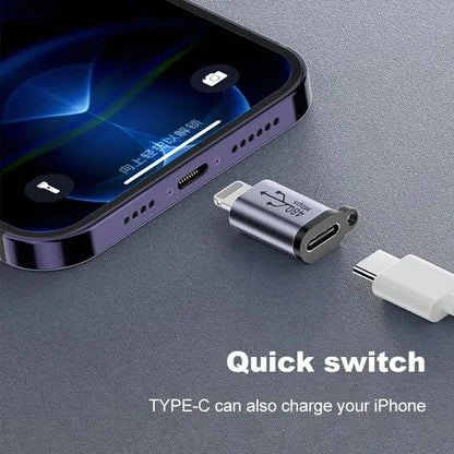 Multi Connector Adapter - Type C Female to Mini USB, Micro USB & iOS Conversion Adapter for Universal Device Compatibility