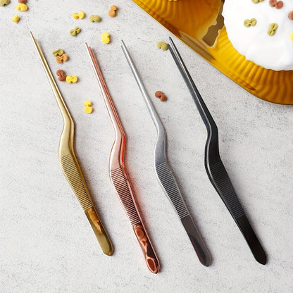 Stainless Steel Cake Decorating Tweezers – Food Grade Pastry Chef Tongs for Baking, Plating & Kitchen Precision Tools