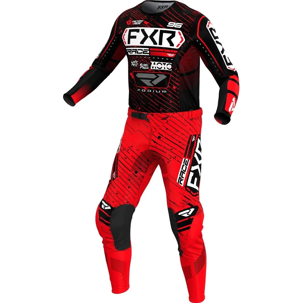 NEW FXR Off-Road Motorcycle Clothing Set – MX Jersey & Pants Combo for Dirt Bike Racing & Motocross