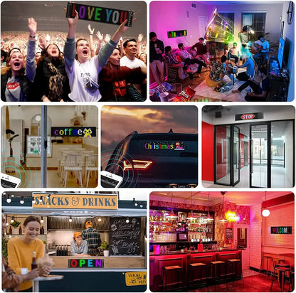 LED Matrix Pixel Panel – Scrolling Bright Advertising Sign with Flexible USB & Bluetooth App Control