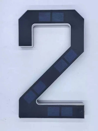 23cm Solar LED Address Sign - Smart Sensing House Number Light, Wireless Outdoor Door & Building Display