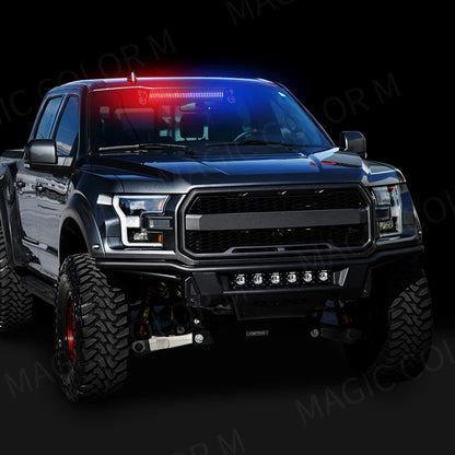 LED Strobe Police Lights - 80 LED Auto Emergency Grill Warning Lamp, Windshield Traffic Advisor Flashlight for Cars