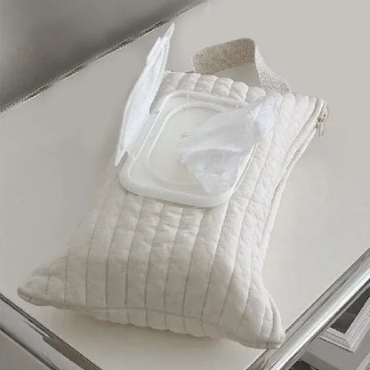 Baby Car Mounted Tissue Box Holder - Cute Portable Stroller Tissue & Diaper Bag Organizer for Car, Cart & Travel Accessories