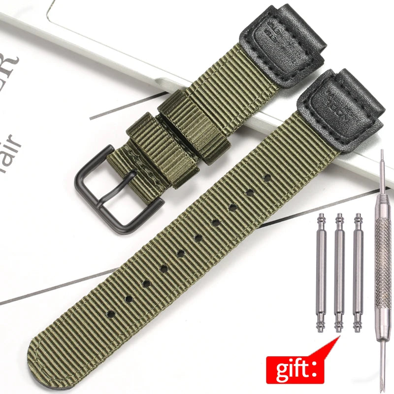 18mm Nylon Watch Band for Casio AE1200 AE1300 AE1000 AE1500 - Replacement Strap for A158W A159 MRW-200H SGW-300H PRG270 Watches