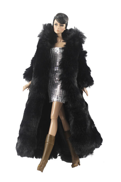 1:6 Scale Doll Clothes – Fur Coat Dress Outfit for 11.5" (30cm) Dolls, Multiple Styles, Gift for Girls