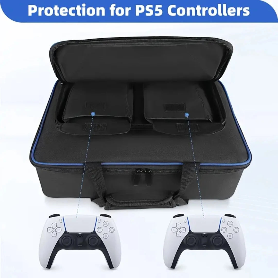 Carrying Case for PS5 - Travel Bag with Large Capacity for Console and Controller, Protective Storage, Compatible with PS5