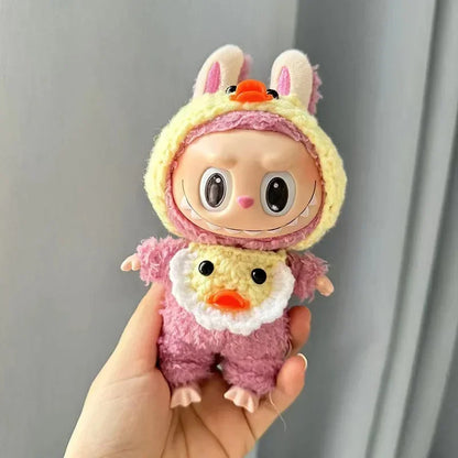 Mini Plush Doll Clothes — Kpop EXO Labubu V1 V2 Idol Outfit | Pit Strip Climbing Suit Accessories | Doll Clothing Gift