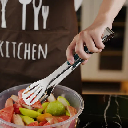 Non-Slip Stainless Steel Food Tongs – Meat, Salad and Bread Clip for Barbecue, Grill and Buffet | Kitchen Cooking Tools