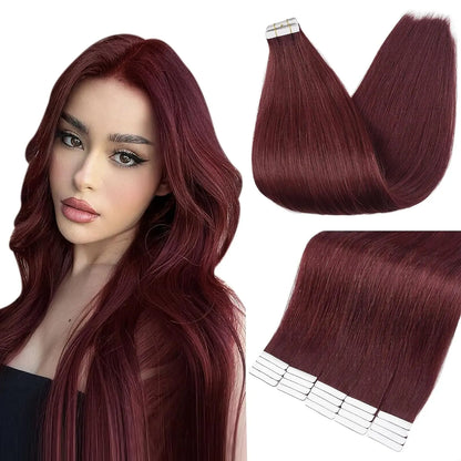 Full Shine Blonde Tape-In Hair Extensions – 100% Remy Human Hair, Double-Sided, Straight, Silky & Comfortable for Women