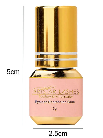 ARTSTAR 5ml Eyelash Extension Glue – Fast-Drying 0.5S/1S/2S Adhesive, Low-Odor, Long-Lasting Lash Glue