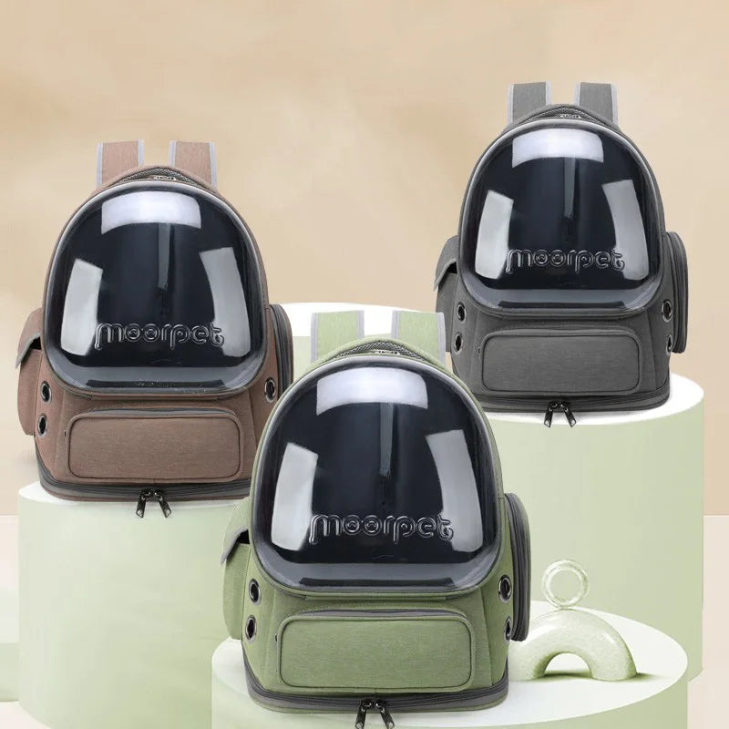 Transparent Pet Cat Carrier Bag - Outdoor Travel Backpack for Cats and Small Dogs, Breathable Carrying Bag, Pet Supplies