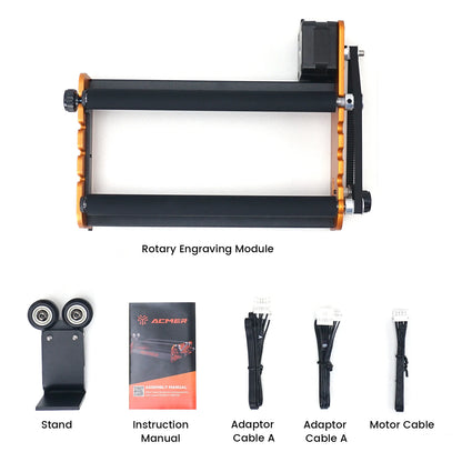 ACMER M2 Laser Rotary Roller – 360° Y-Axis Rotary for Laser Engraving & Cutting Cylindrical Objects