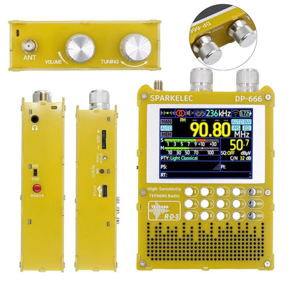 DP-666 TEF6686 Digital Radio - Full-Band FM AM LW MW SW Receiver with ESP32, RDS & 2.8-Inch IPS LCD