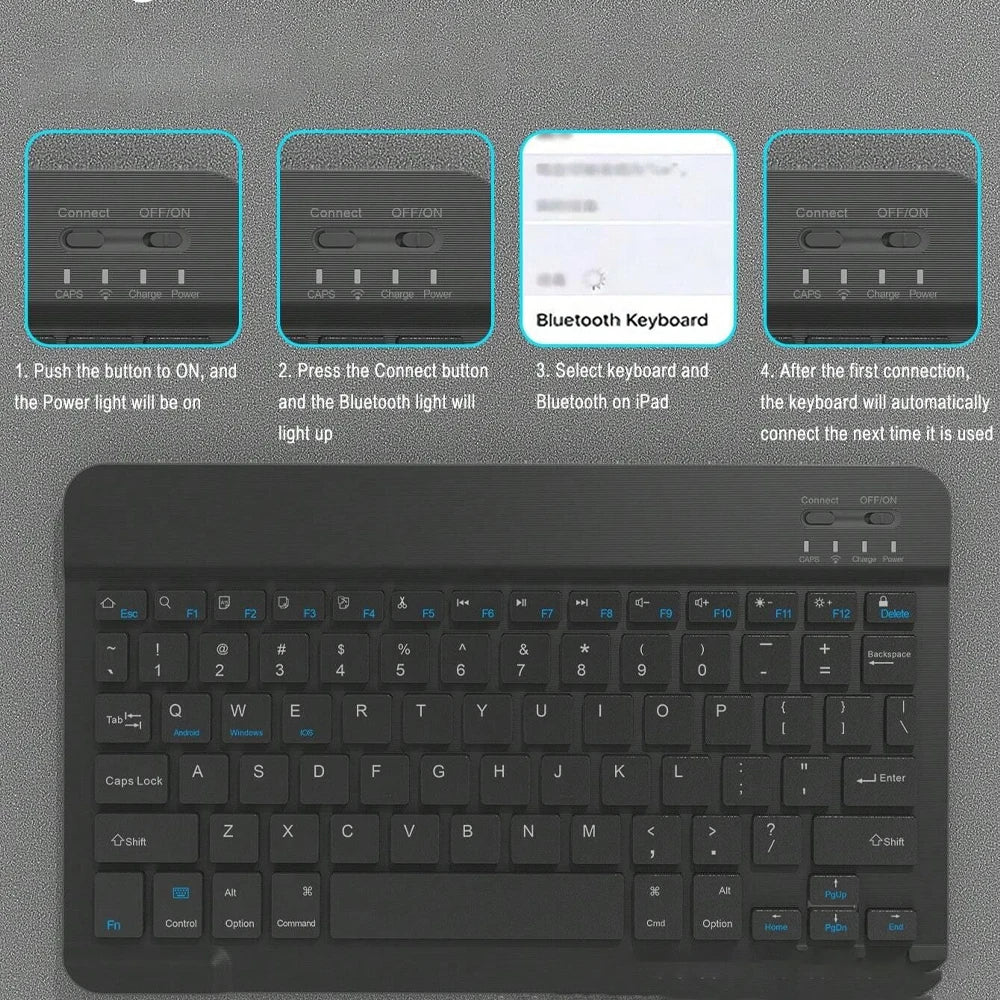 Lenovo Tab M11 11" Case with Bluetooth Keyboard – Smart Stand Cover for Xiaoxin Pad 2024/2025