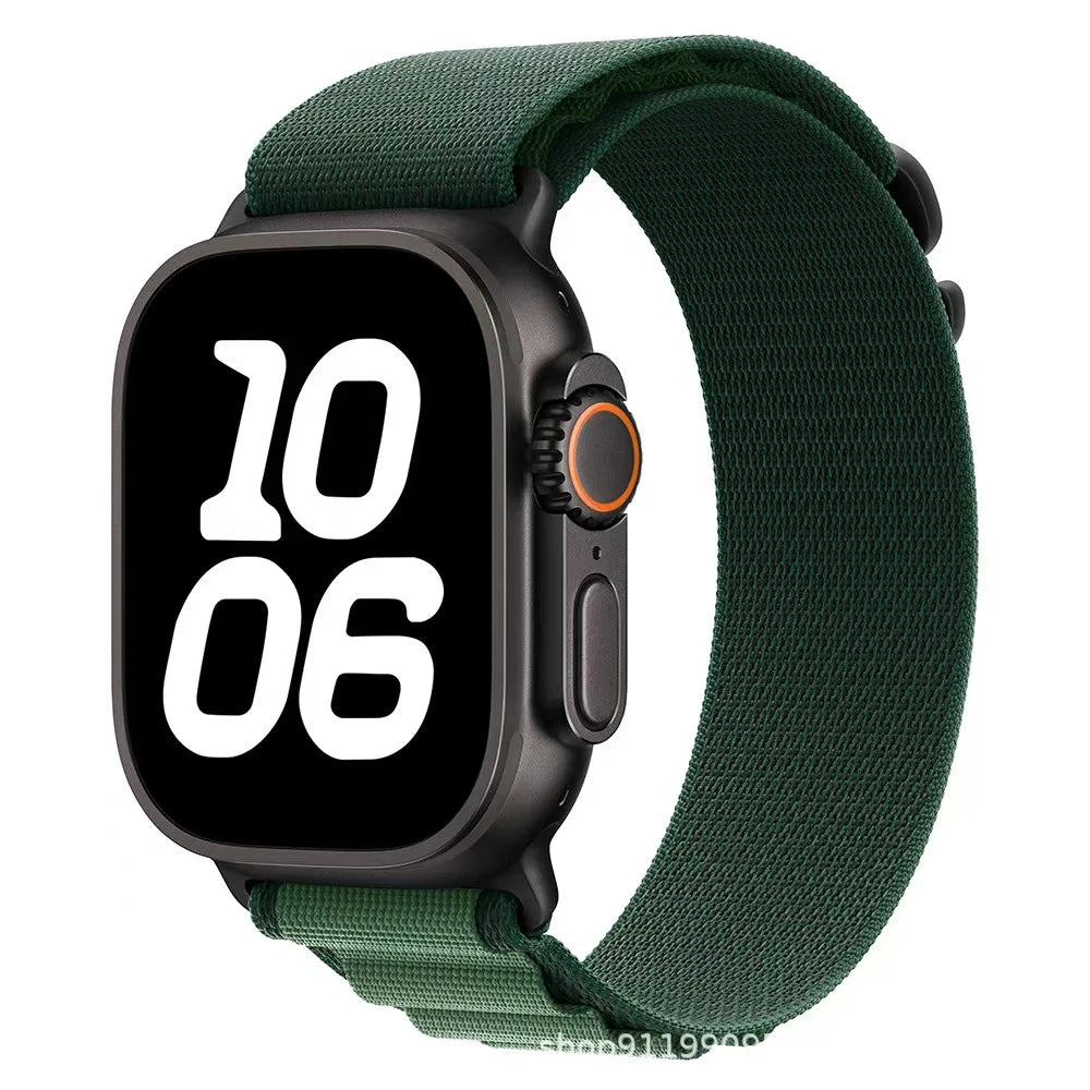 Alpine Loop Nylon Sport Strap for iWatch — Compatible with Series 4–10, 42/46/49mm Bands