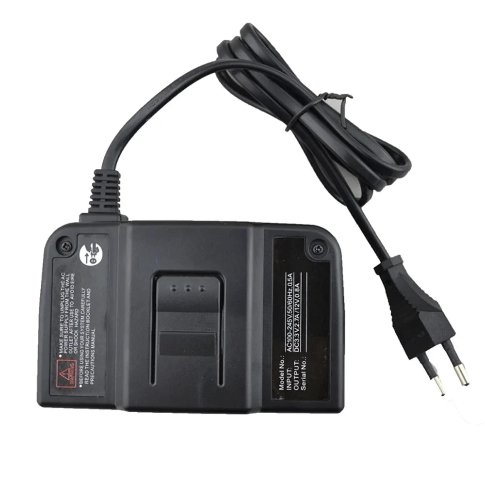 N64 Power Supply & AV Cable – Replacement AC Adapter with Composite Video Cord for Nintendo 64 (US Plug)