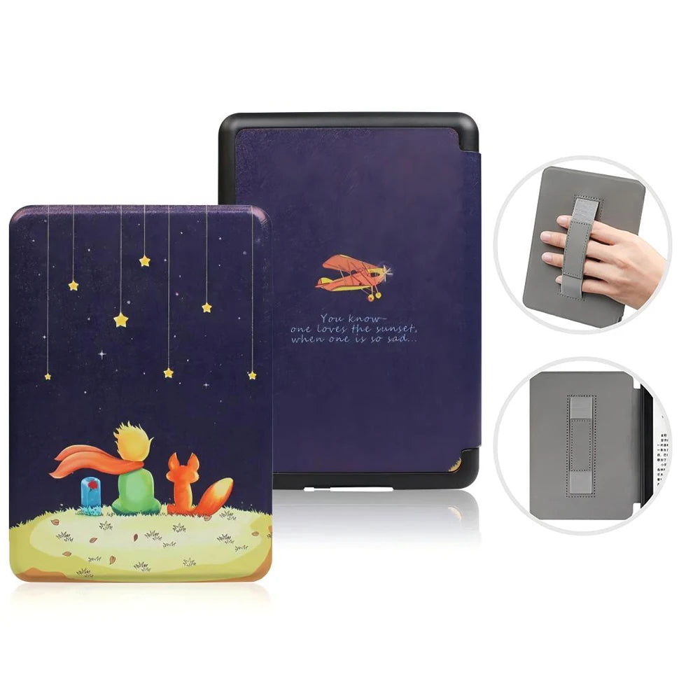 6" Kindle 11th Generation 2024 Case | PU Leather Ebook Cover with Hand Strap & Auto Wake Sleep