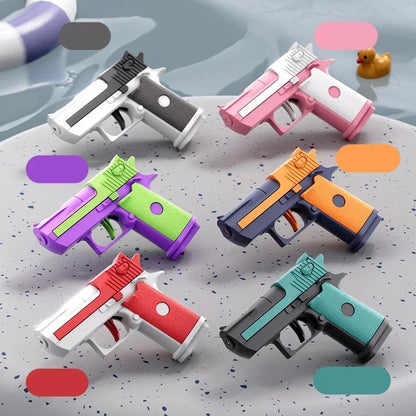Mini Desert Eagle Water Gun – Mechanical Continuous Firing Small Pistol for Kids, Summer Beach & Pool Toy