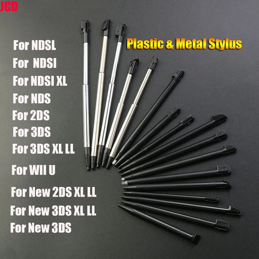 Black Plastic & Metal Telescopic Stylus Pen – Touch Screen Stylus for 2DS, 3DS, New 2DS LL/XL, New 3DS XL/LL, NDSL, NDSi, NDS & Wii