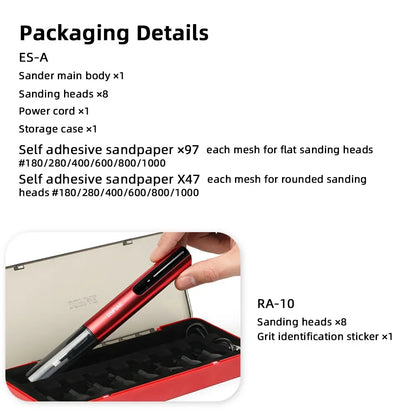 DSPIAE ES-A Reciprocating Sander – Electric Grinding Pen for DIY Plastic & Military Model Sanding, Craft Tool