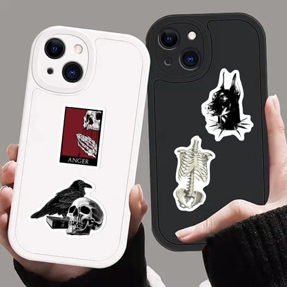 Gothic Vampire Stickers – 50PCS Waterproof Horror-Themed Decals for Scrapbooking, Phones, Luggage & Skateboards