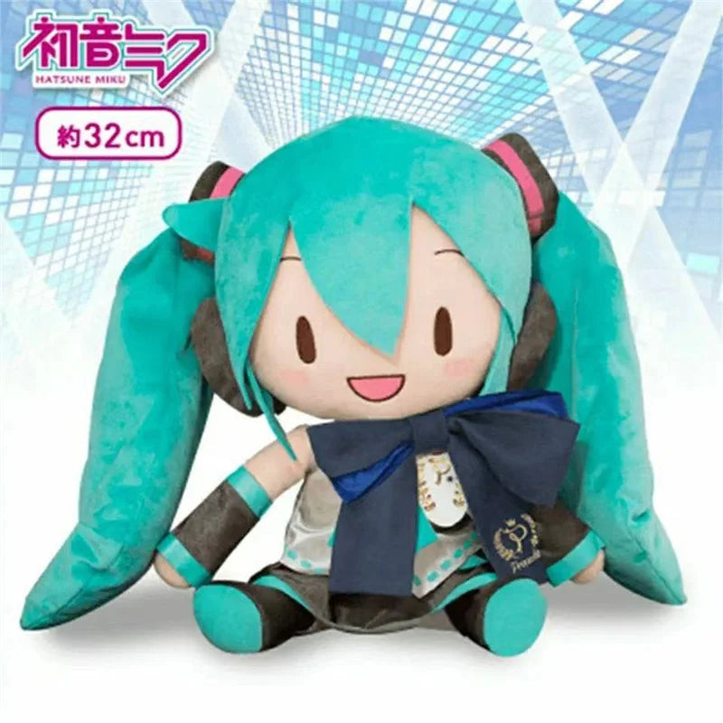 32cm Kawaii Hatsune Miku Plush Doll – Anime Bow Miku Plush Pillow, Sofa Ornament, Room Decoration, Birthday Gift
