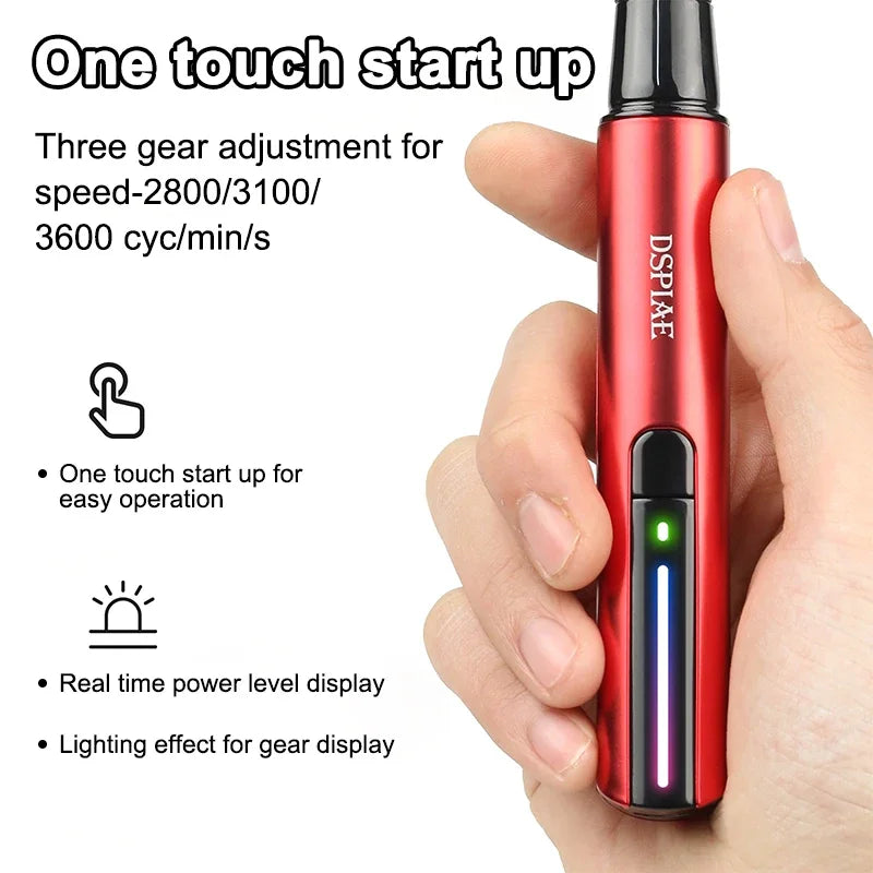DSPIAE ES-A DIY Electric Reciprocating Sander – Grinding Pen with Sanding Heads for Plastic Models & Military Crafts
