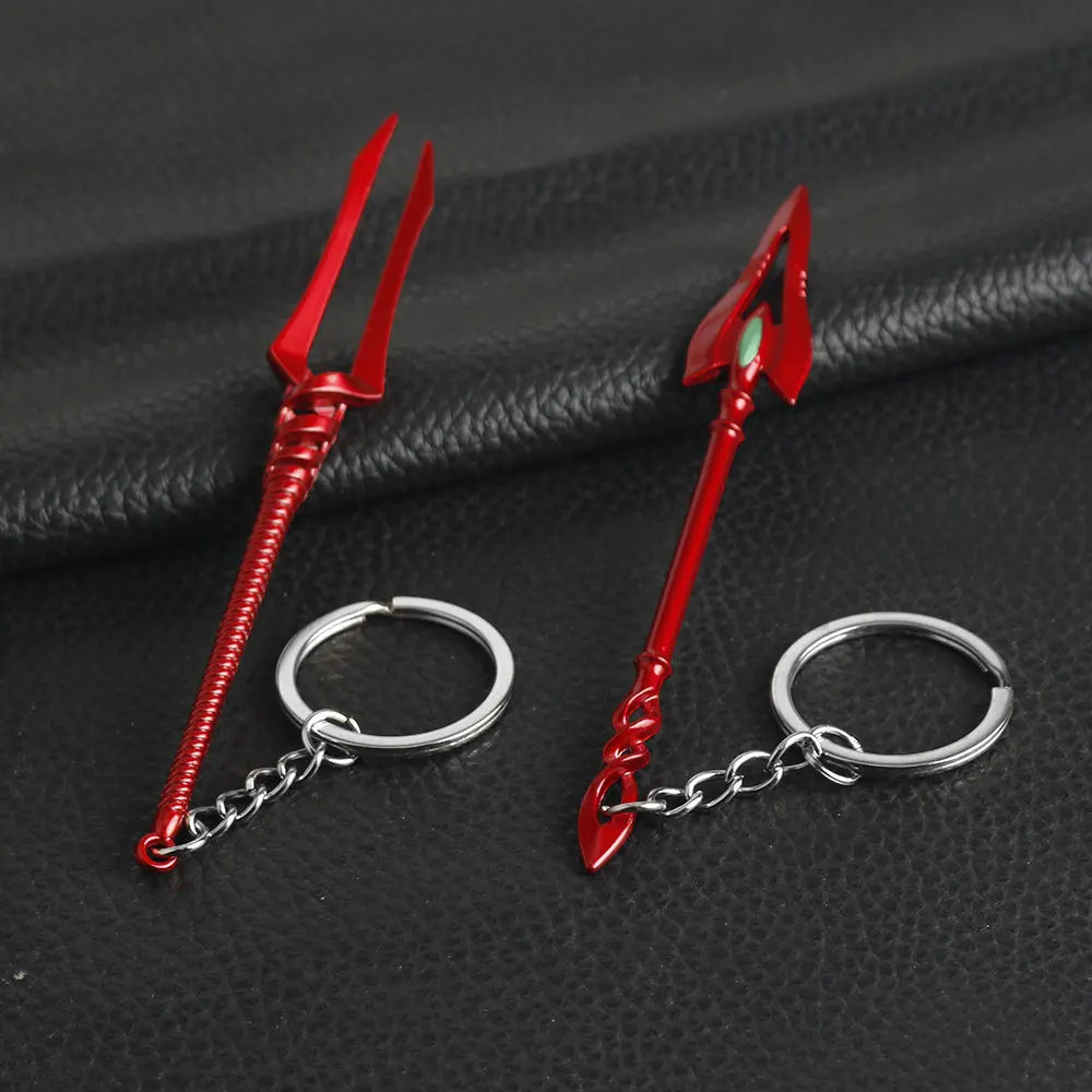 Neon Genesis Evangelion Spear of Cassius Keychain - 12cm EVA-06 Cosplay Cross Pendant Keyring Anime Accessory