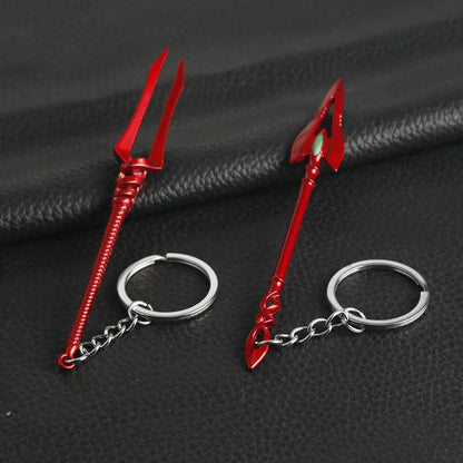 Neon Genesis Evangelion Spear of Cassius Keychain - 12cm EVA-06 Cosplay Cross Pendant Keyring Anime Accessory