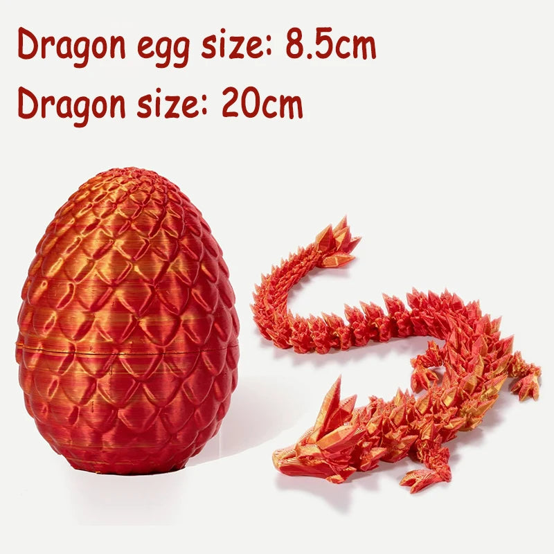 3D Printed Multi-Joint Dinosaur & Snake Fidget Toy – Movable Stress Relief Toy for Adults, Kids, Autism, and Desktop Decor