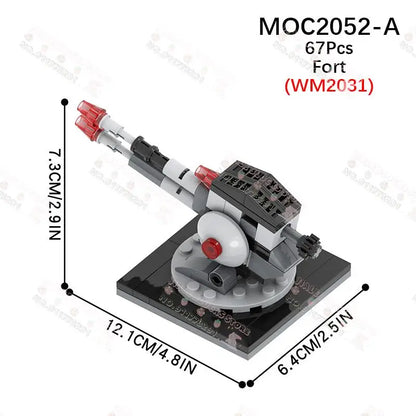 Sci-Fi Starship Building Blocks – DIY Bacta Tank, Cannon & Boarding Stair Brick Set for Kids
