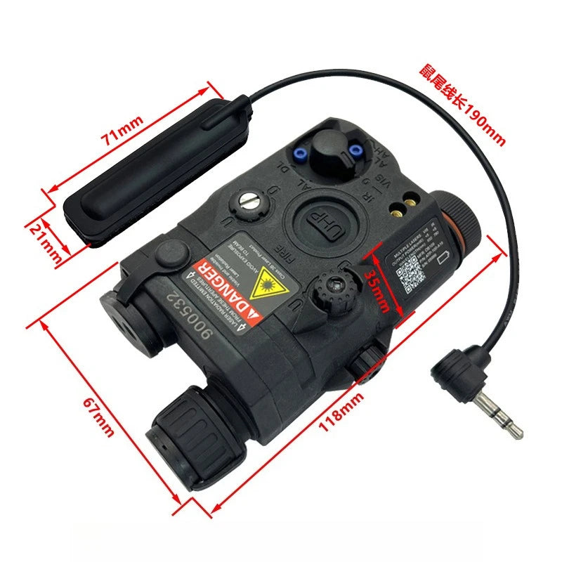 PEQ15 Red Laser Tactical Flashlight – IR Fill Light Indicator with Strong LED Flash, New Overseas Version