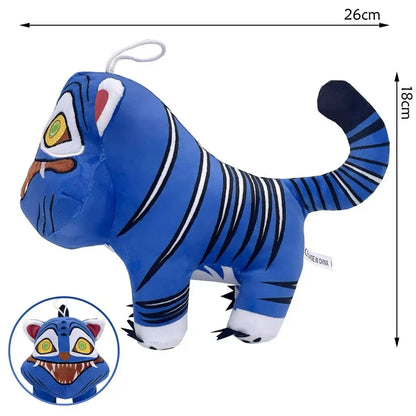 Demons Hunters Purple Tiger Plush Hat with 3 Eyes – Cute Monster Stuffed Toy for Fans & Gifts