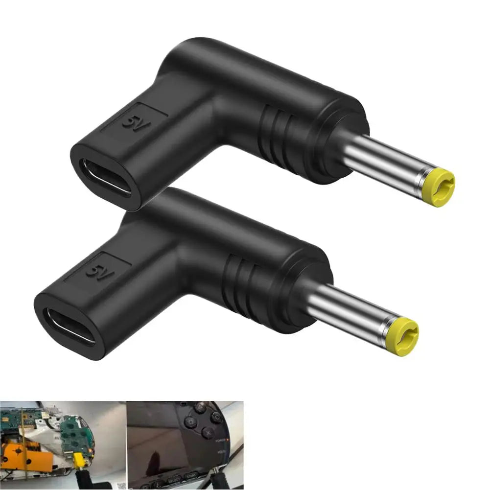 5V Type-C to DC Power Adapter – Charging Conversion Plug for PSP 1000/2000/3000 with DC Jack