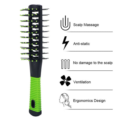 Pro Salon Double-Side Massage Comb – Anti-Tangle Detangling Hairbrush with Wide Teeth, Anti-Loss Hairstyling Brush