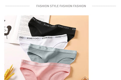 5-Pack Women’s Cotton Panties – Sexy Comfort Briefs with Letter Print & Waistband (M-XXL)