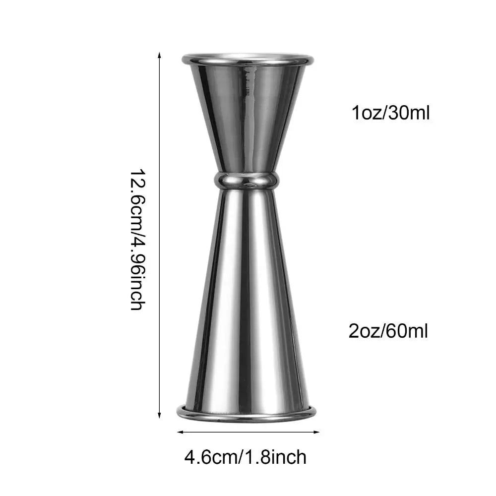 Double Cocktail Jigger — Stainless Steel Dual-Sided Measuring Cup with Internal Scale, Bar Tool