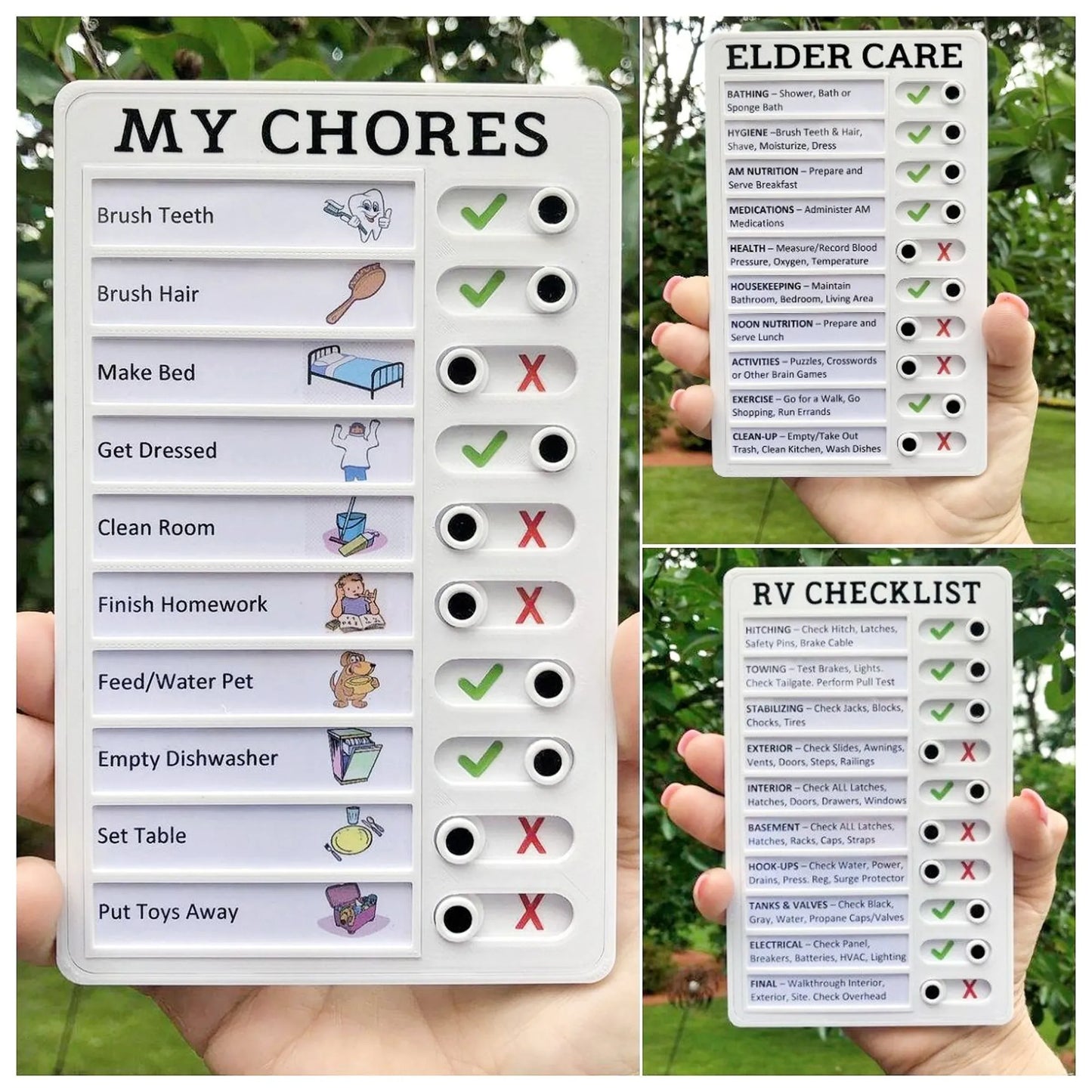 Reusable My Chores Checklist: Daily Planner Memo Board for Kids - Promote Responsibility & Self-Discipline with Chore Chart Behavior Card