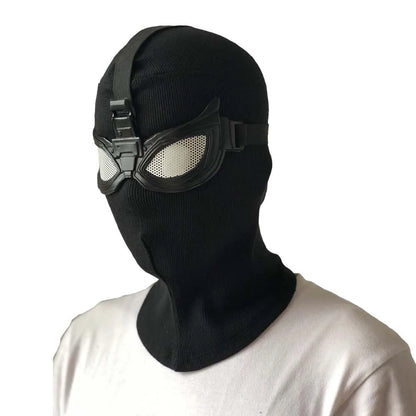 Peter Parker Spider-Man Cosplay Mask – Black Stealth Suit Helmet for Halloween & Party