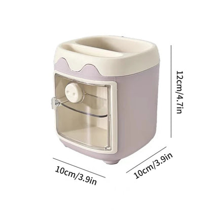 Cartoon Cute Desktop Storage Box – Large Capacity Pencil Holder & Multi-Functional Organizer for Student Stationery & Makeup Brushes