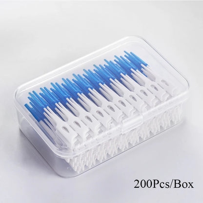 200-Piece Dental Floss Picks Set - Interdental Cleaning Tools for Daily Oral Hygiene and Dental Care