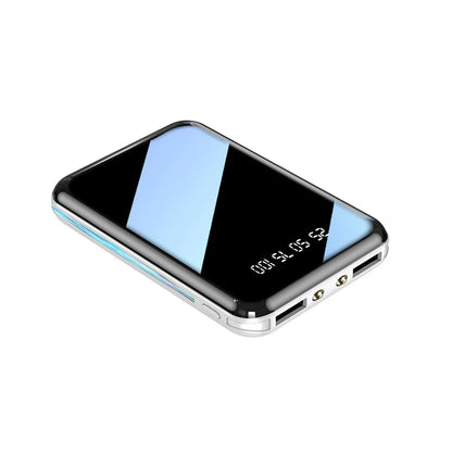 20000mAh Mini Power Bank - Portable LED Digital Display Charger with Mirror Screen External Battery for iPhone Samsung Xiaomi & Huawei