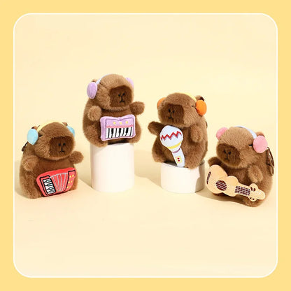Kawaii Plush Capybara Keychain – Cute Cartoon Capybara Pendant Backpack Accessory